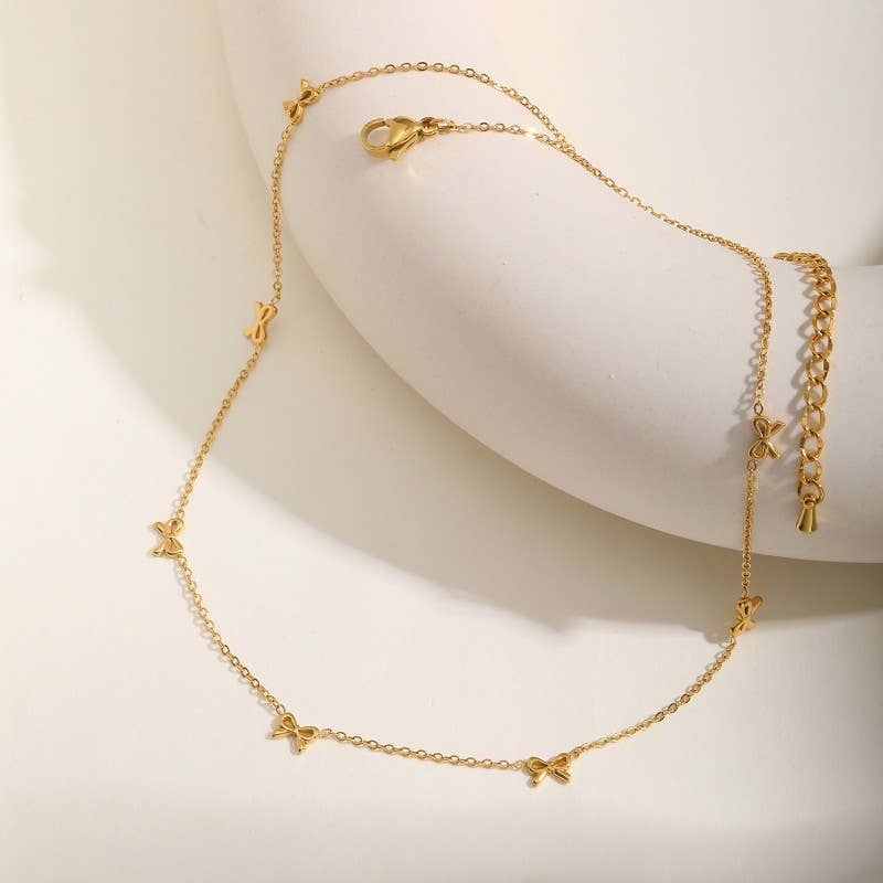 Tiny Bow Necklace