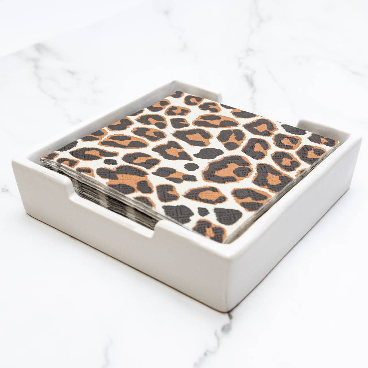 Classic Cocktail Napkin Holder - White - 5x5