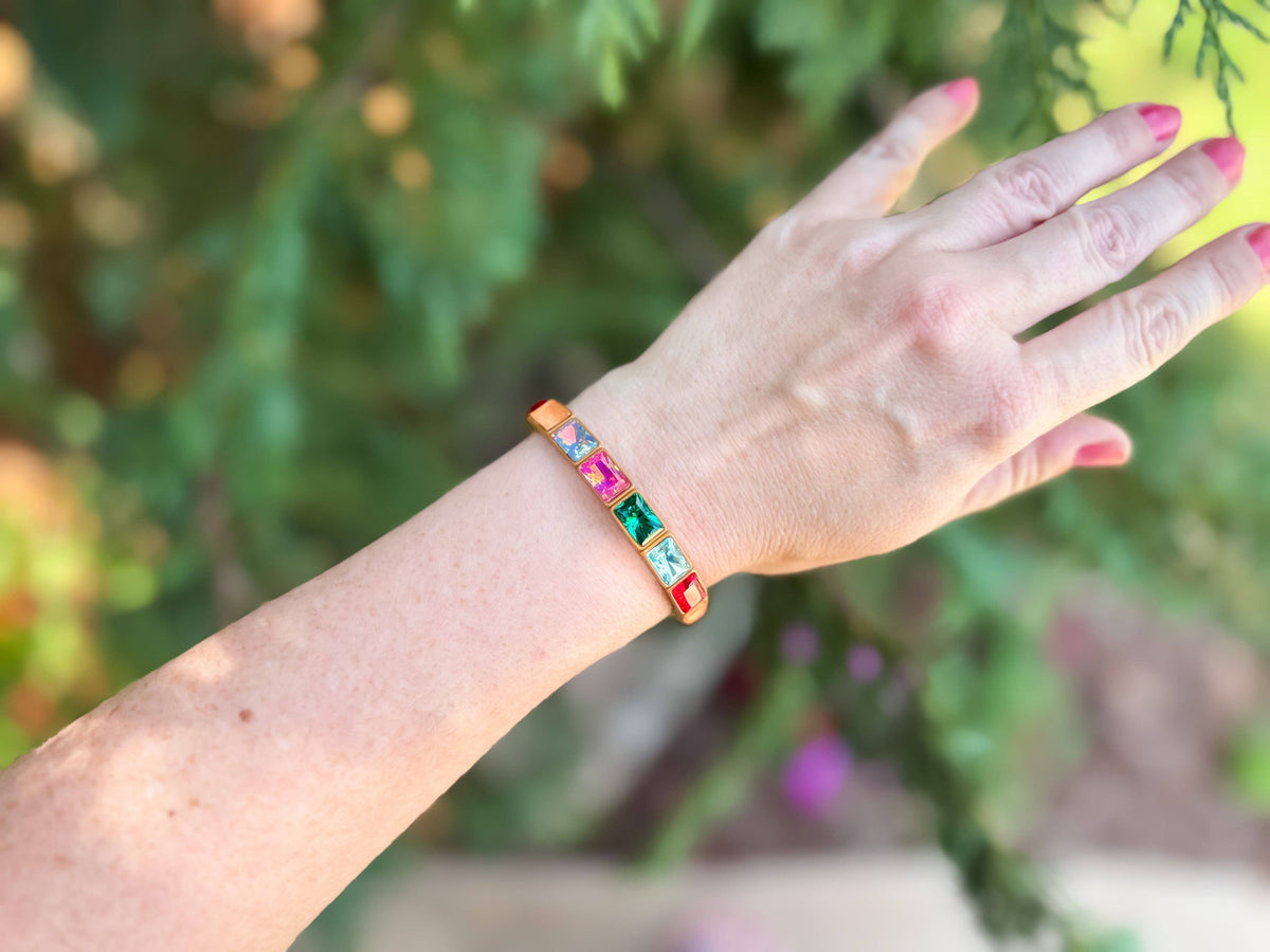 Enamel Stretch Bracelet - Autumn / Fall - Asst Styles