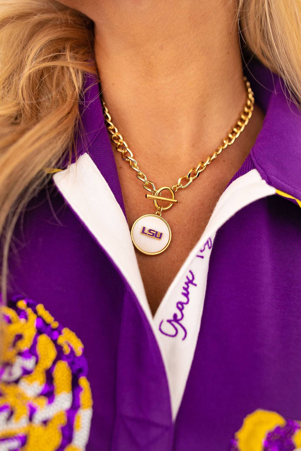 LSU Logo  Necklace