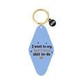 I Want to Cry Printed Keychain