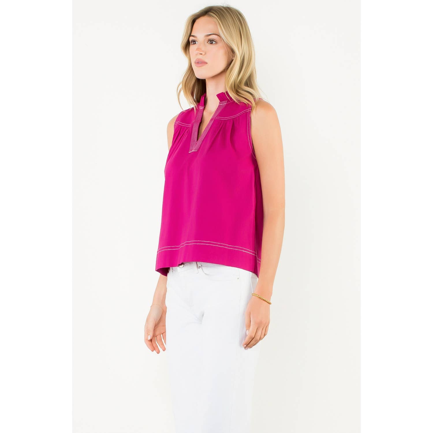 Sleeveless V-Neck Top