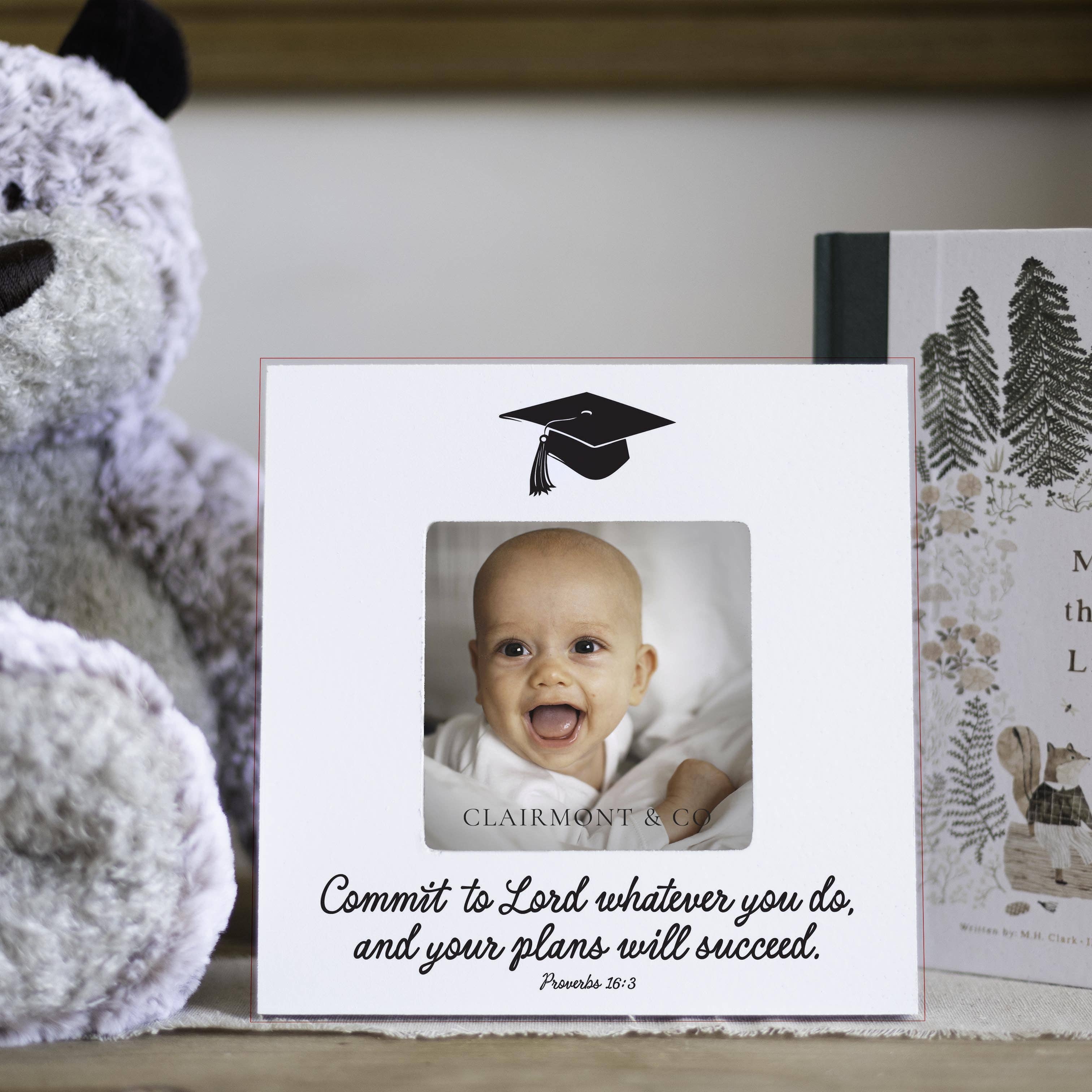 Graduation Picture Frame-Commit To The Lord Whatever You Do