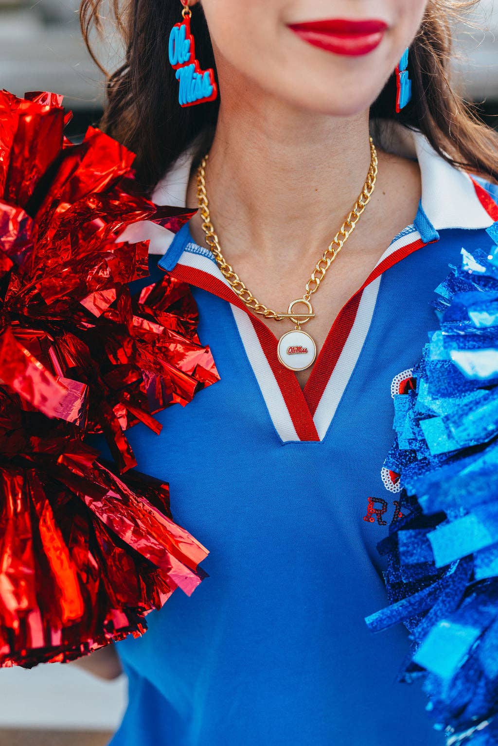 Ole Miss Logo  Necklace