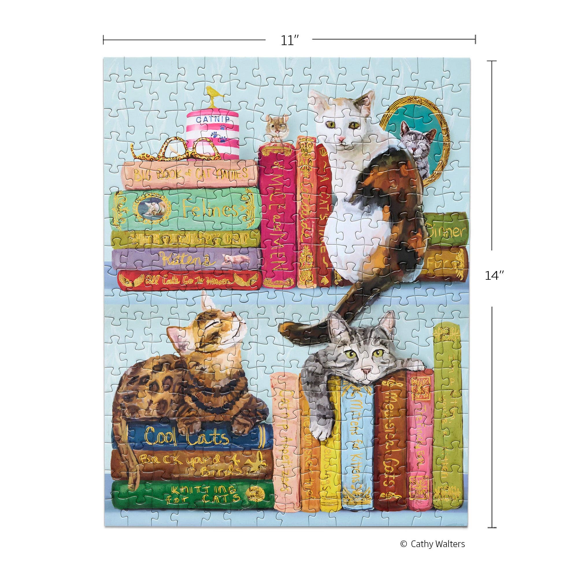 Cats On Books 250 Piece Puzzle Set Cat Lover Gift