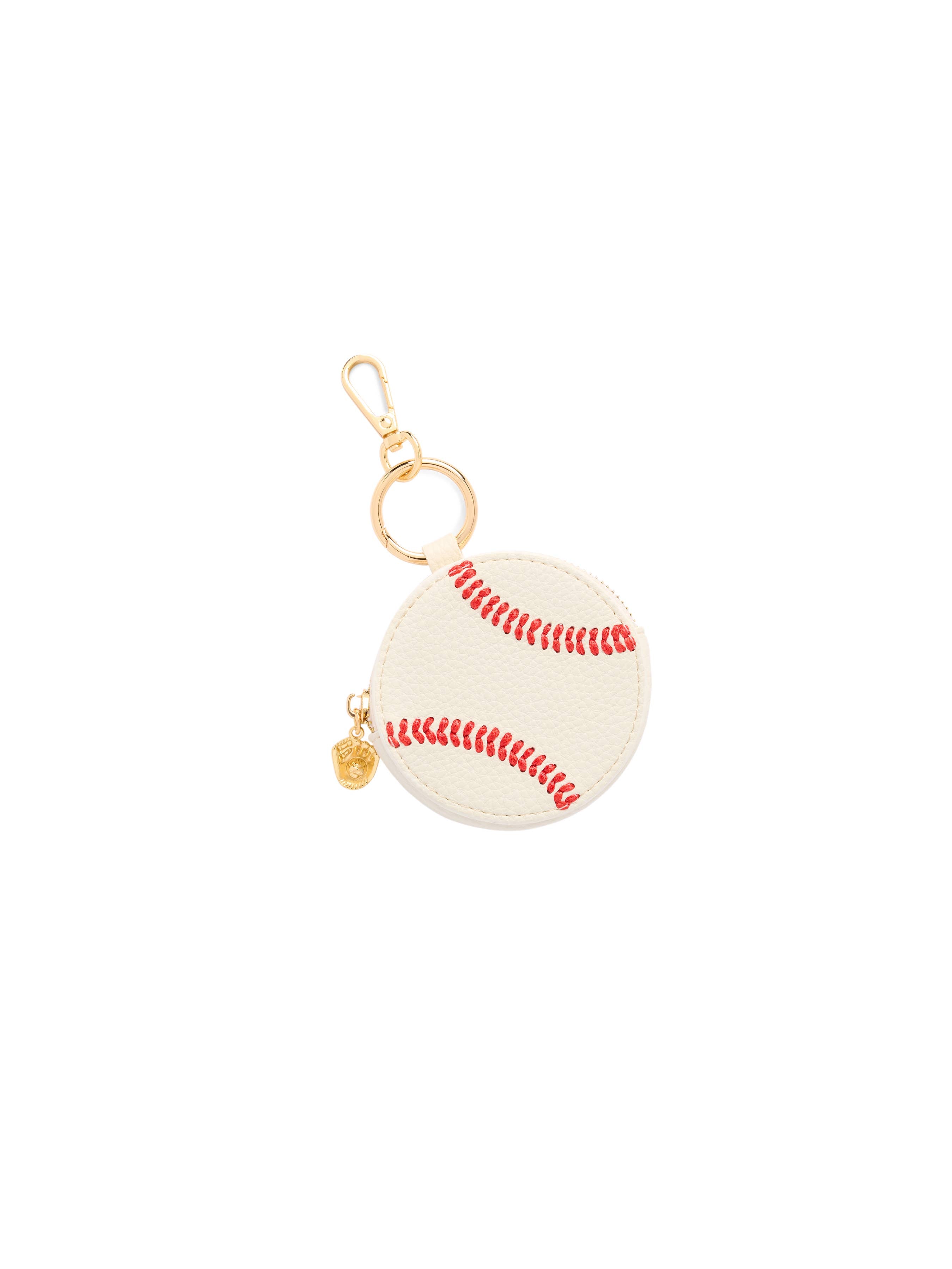Baseball Zip Pouch Bag Charm/Key Ring
