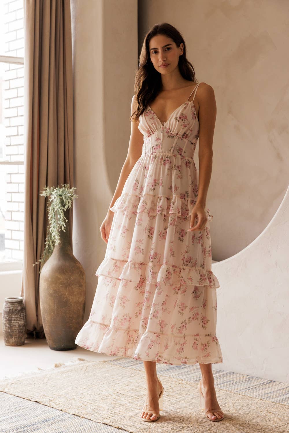 Floral Ruffle Tiered Maxi Dress