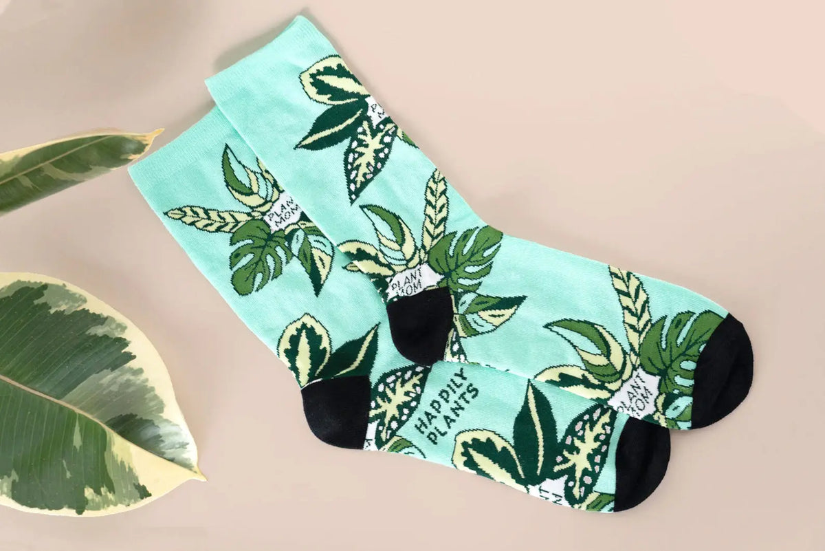 Plant Lover Cotton Crew Socks, Plant Gifts