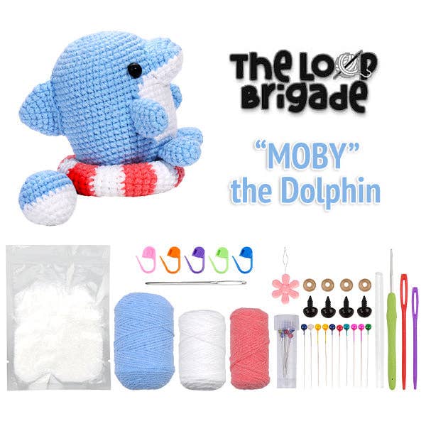 The LOOP Brigade DIY Crochet Kit - Moby the Dolphin