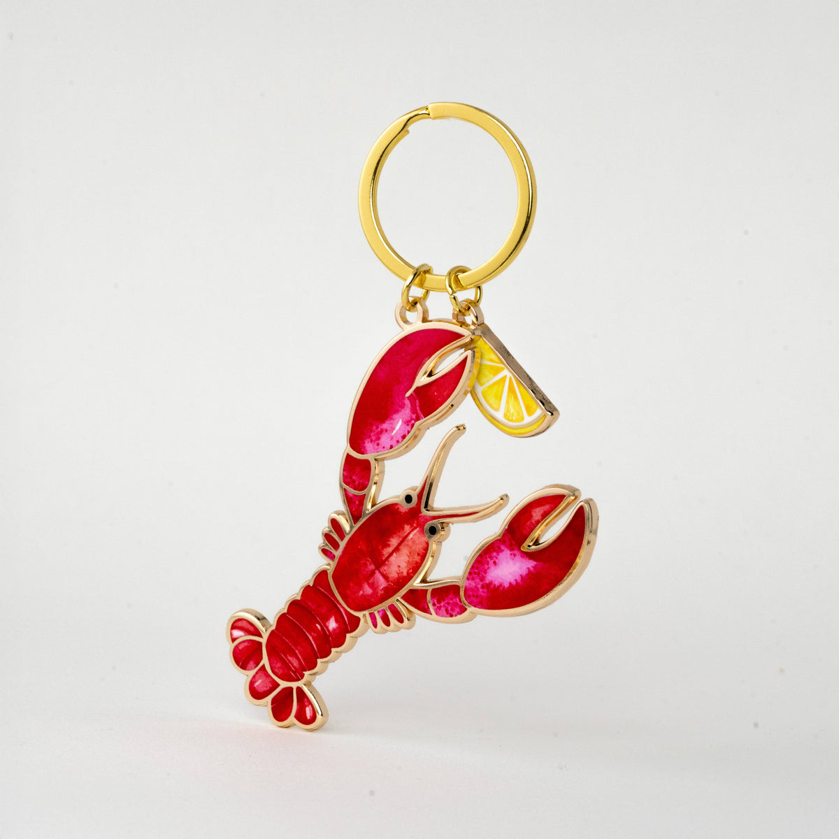 Lobster & Lemon Keychain & Bag Charm, Beach Gifts