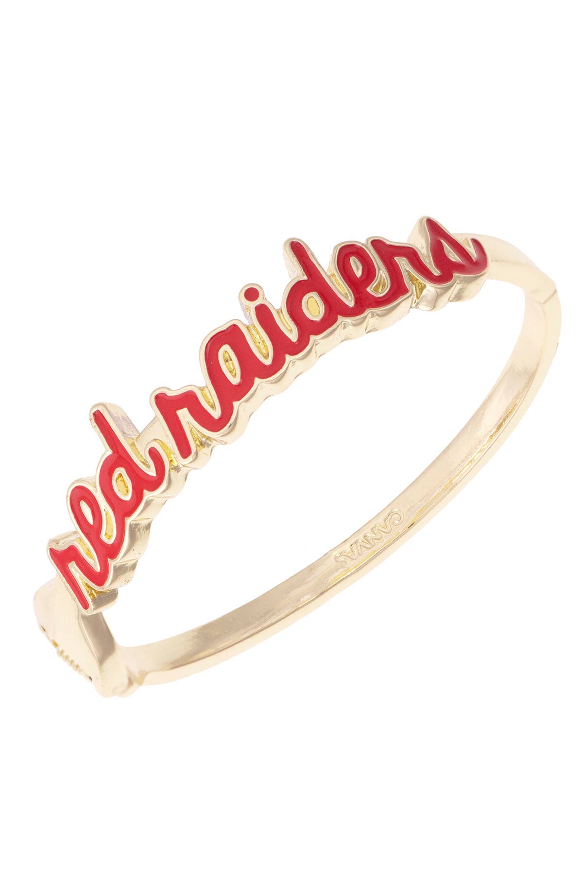 Texas Tech Red Raiders Cursive Enamel Hinge Bangle