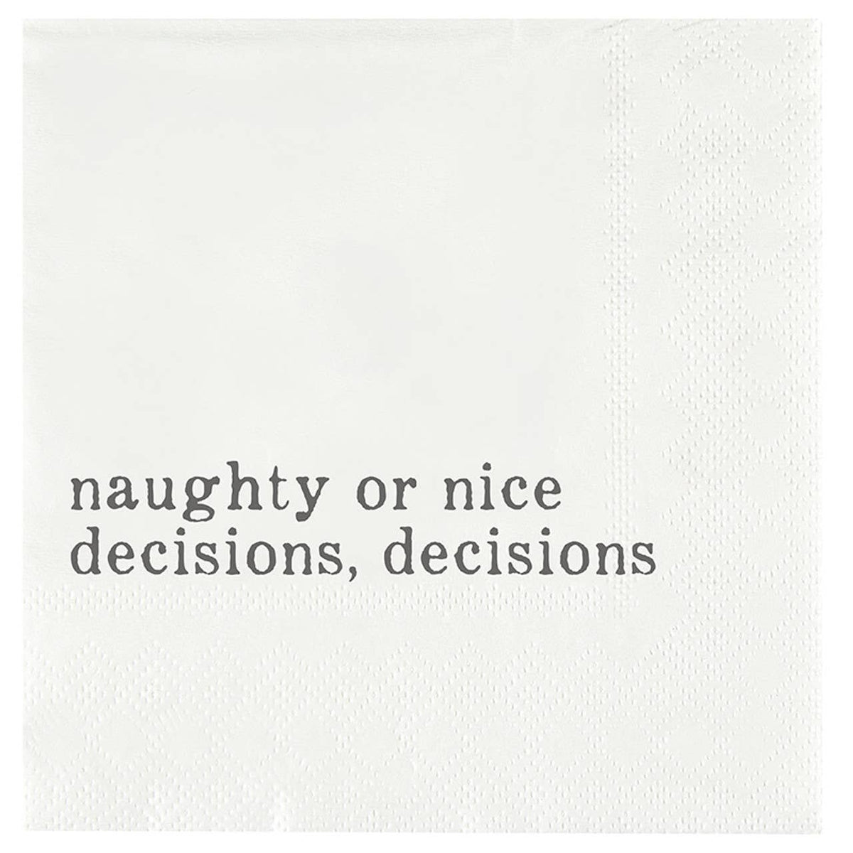 Face to Face Paper Cocktail Napkins - Naughty or Nice