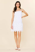 Lace Mini Dress With Scalloped Hem