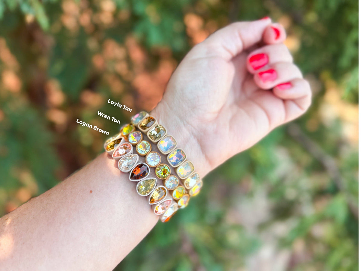 Enamel Stretch Bracelet - Autumn / Fall - Asst Styles