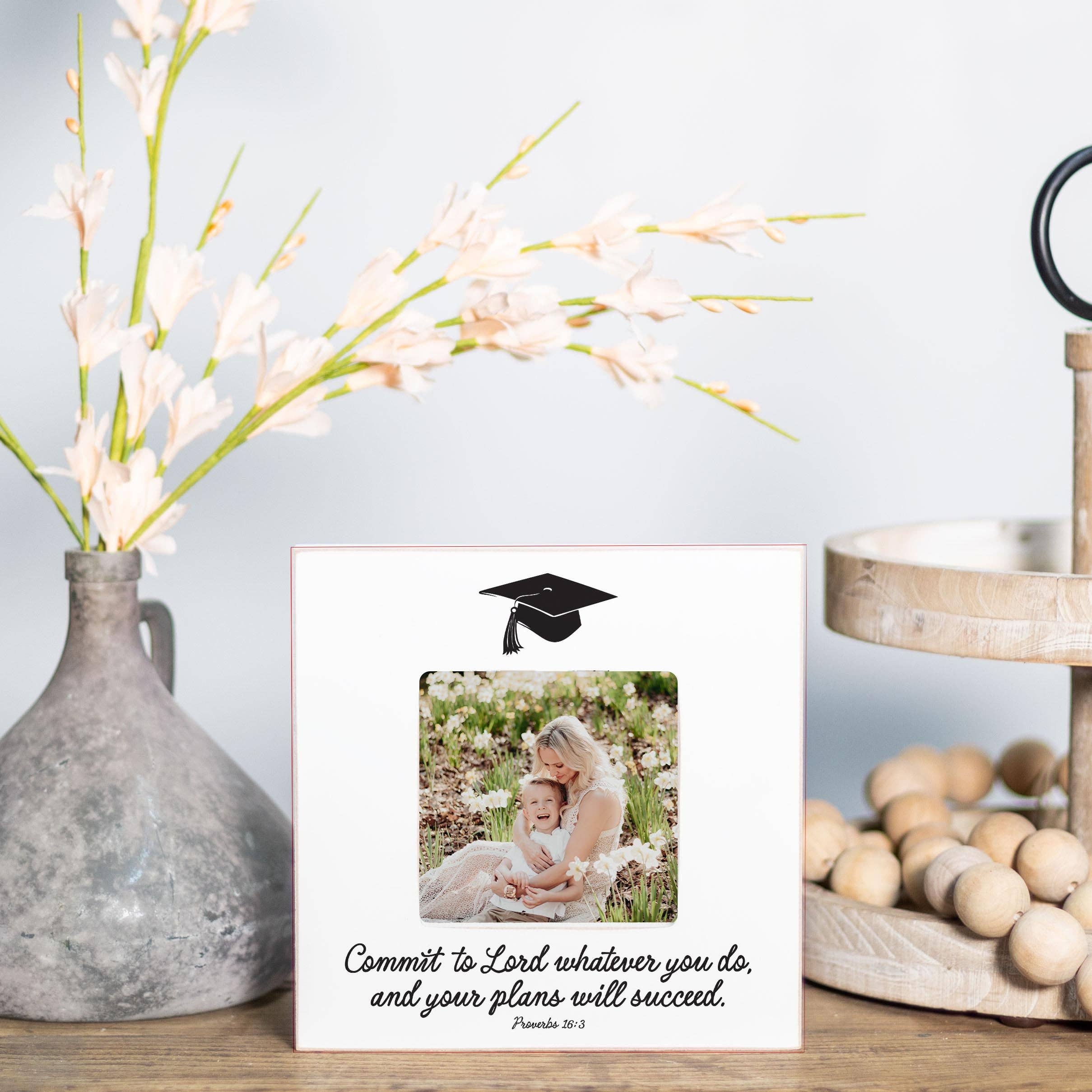 Graduation Picture Frame-Commit To The Lord Whatever You Do