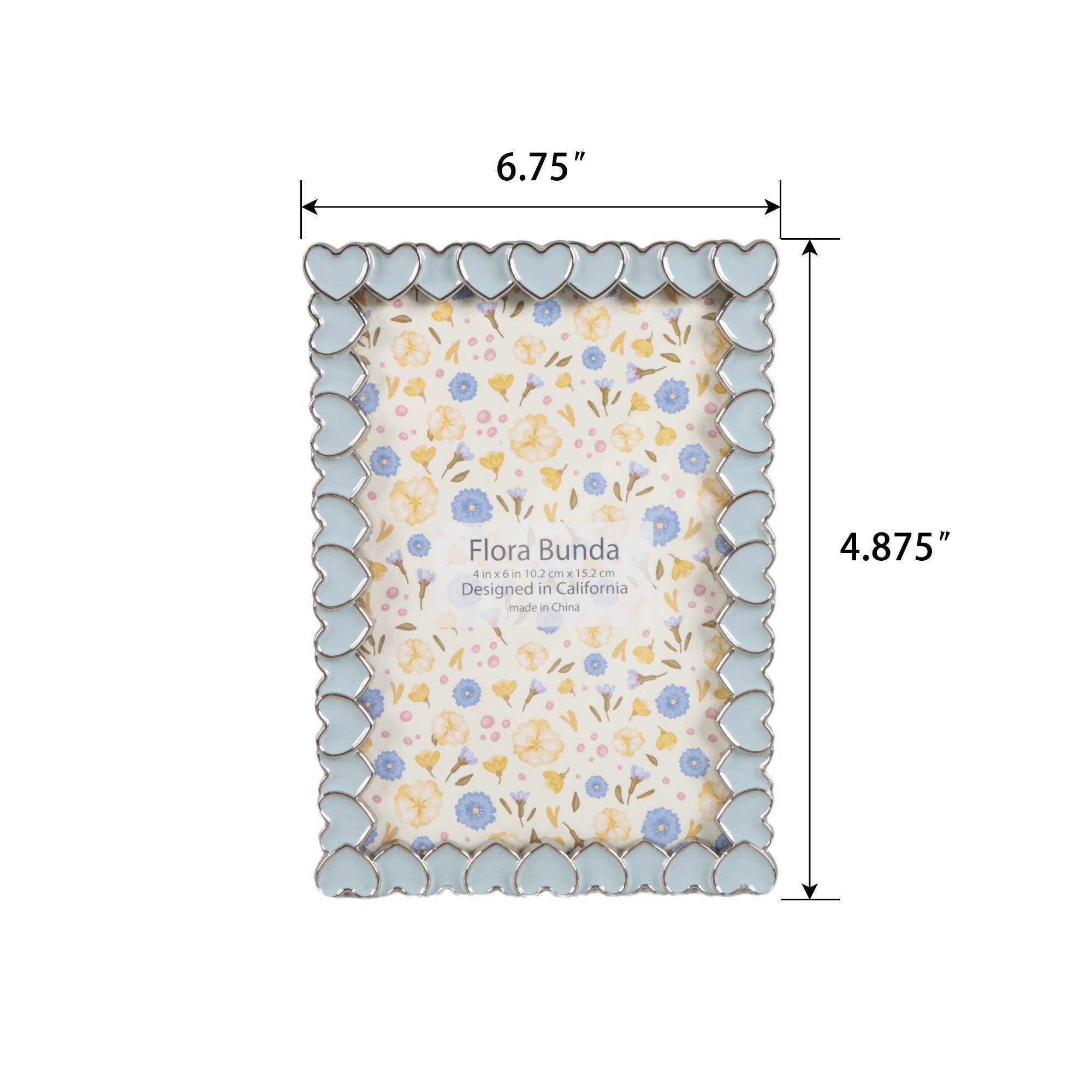 4x6 Heart Zinc Alloy Frame