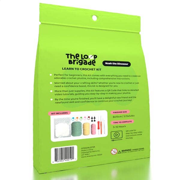 The LOOP Brigade DIY Crochet Kit - Noah the Dinosaur