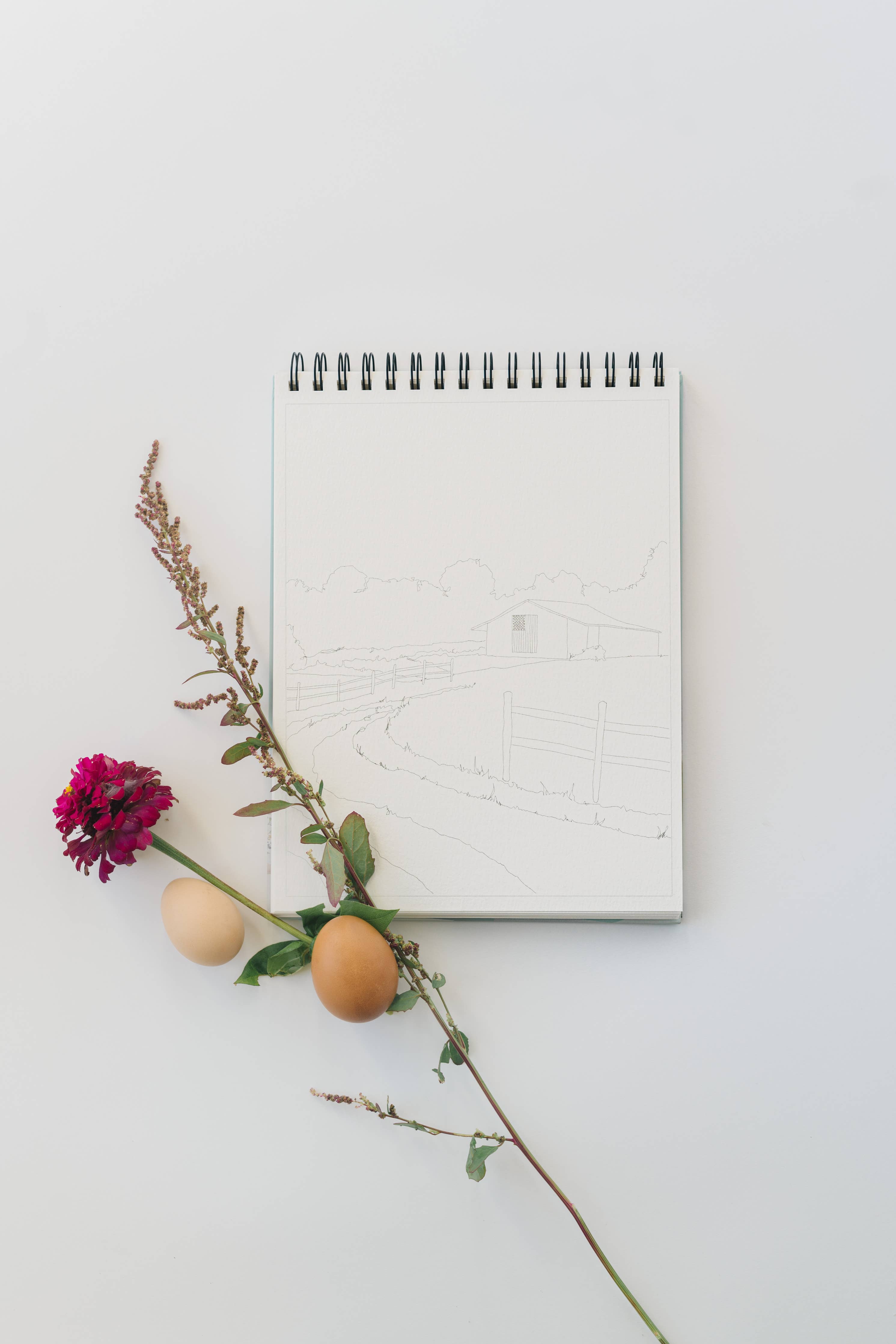 Country Life Watercoloring Book