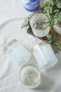 Patina Vie White Gem Rocks Glass