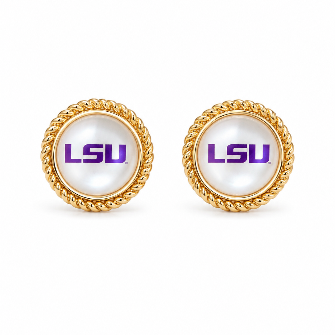 LSU Pearl Studs