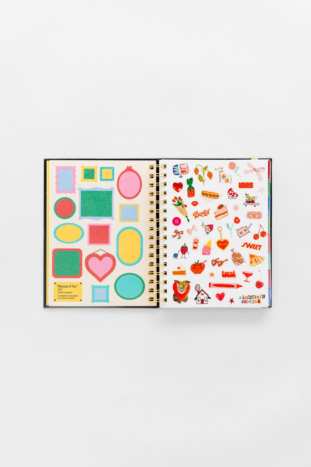 12 Month Planner Medium Spiral, Black Scandinavian Floral