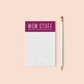 Funny Mom Cortisol Levels Notepad - To Do List, Task Pad