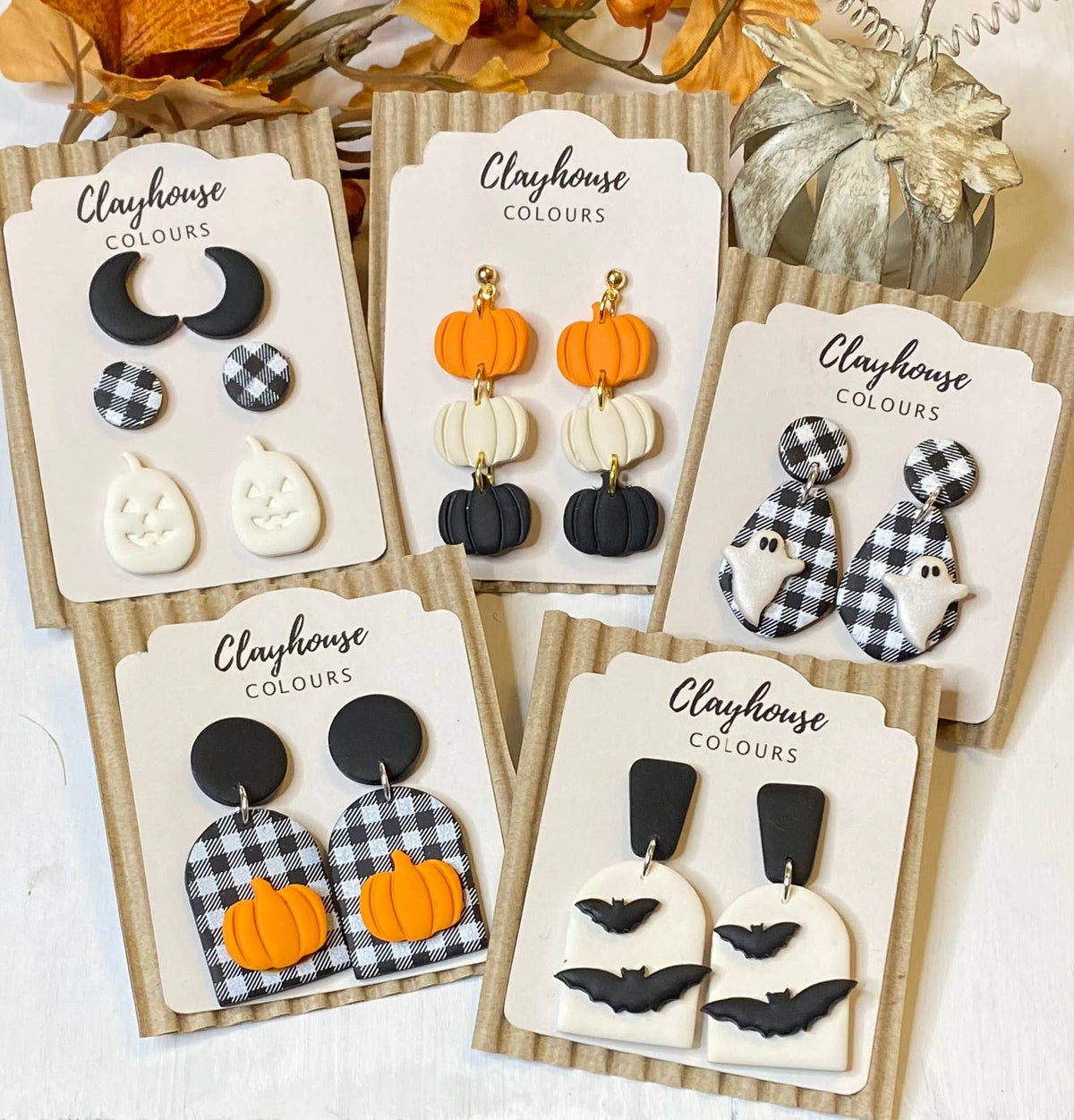 Fall Clay Earrings