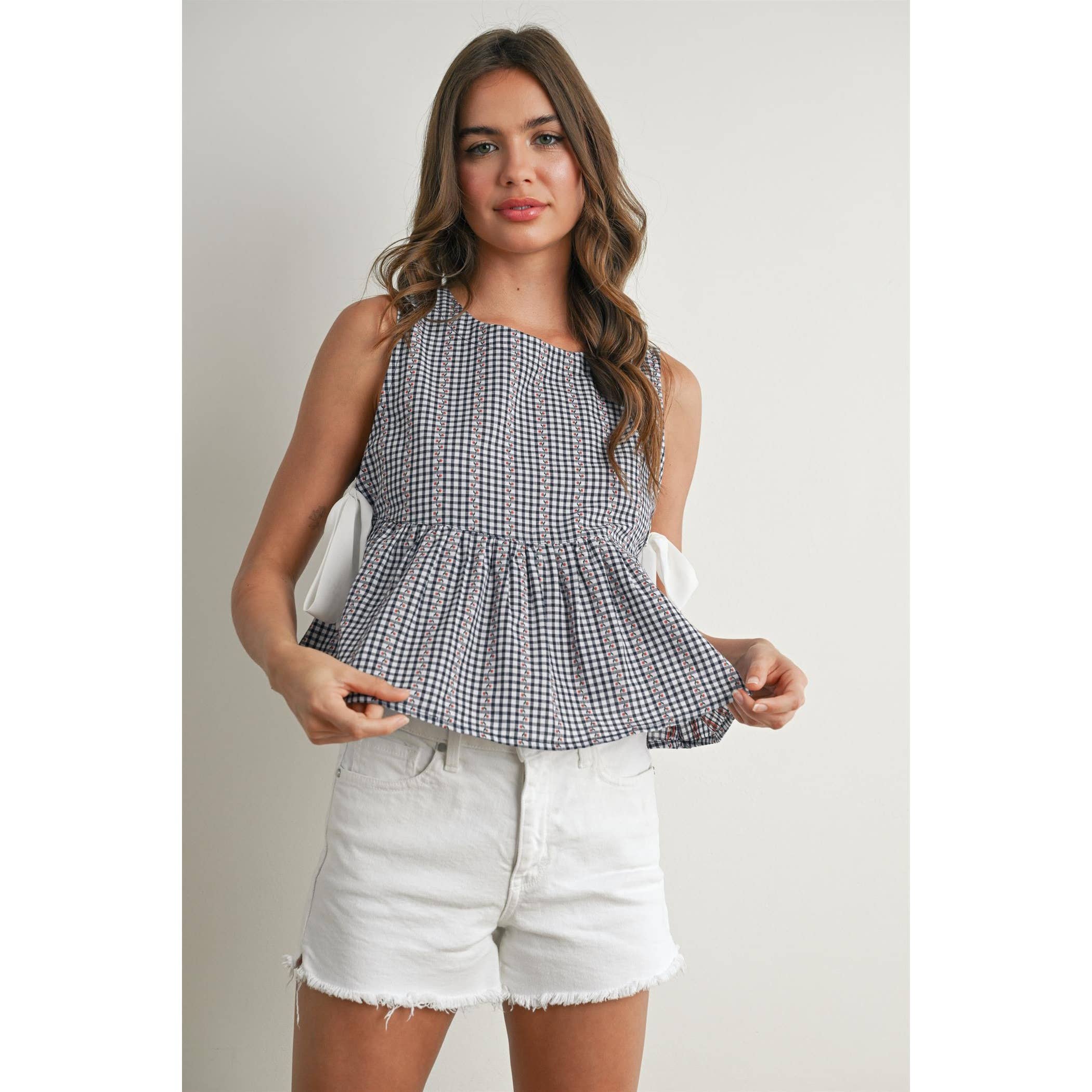 Sky Meadow Peplum Top