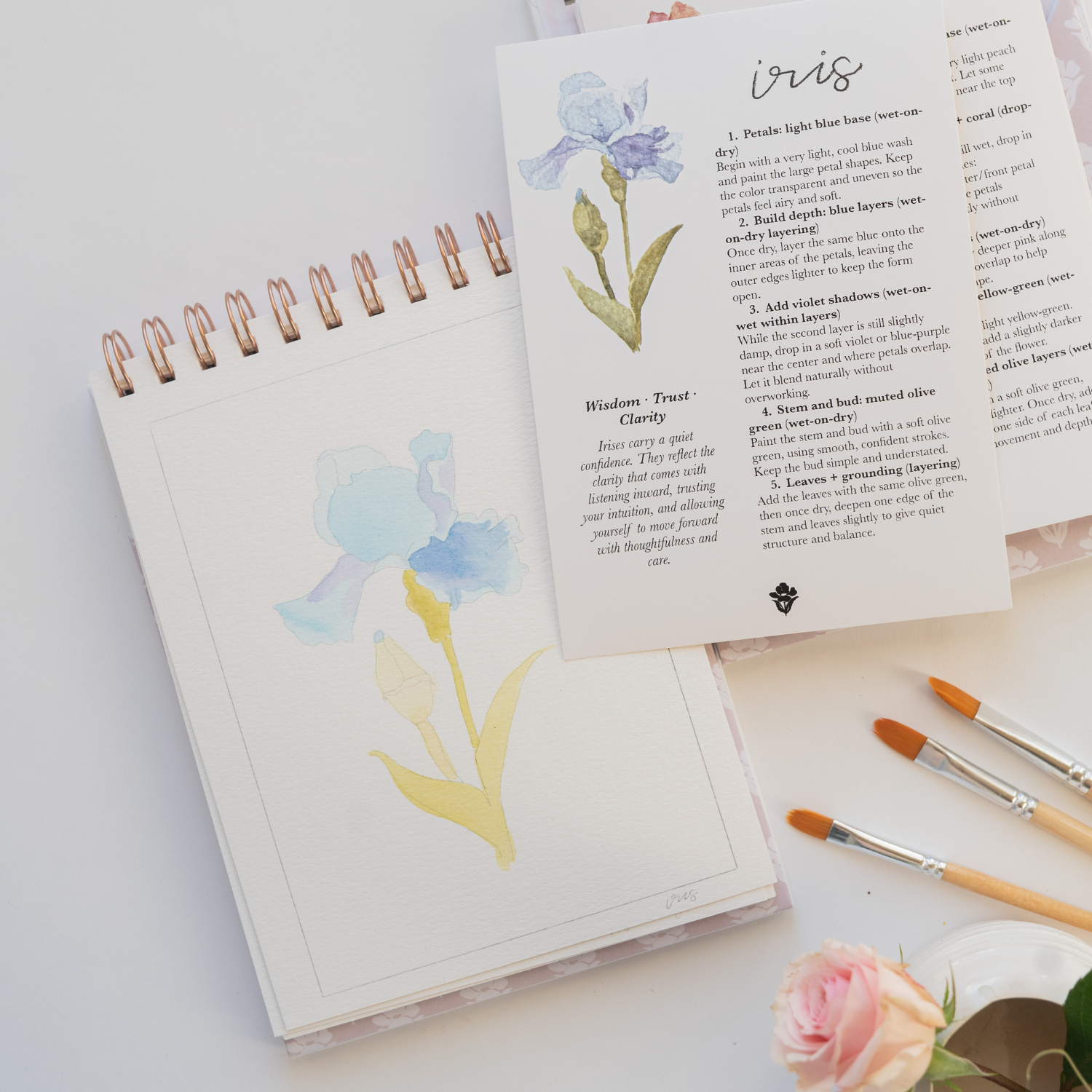 Flowers Watercolor Workbook