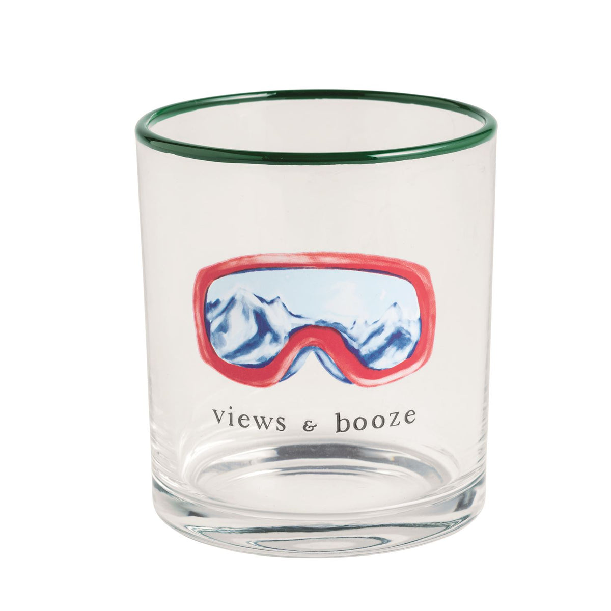 Views & Booze Ski Double Old Fashion Glass