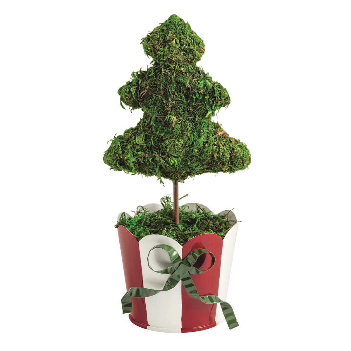 Stripe Christmas Tree Topiary