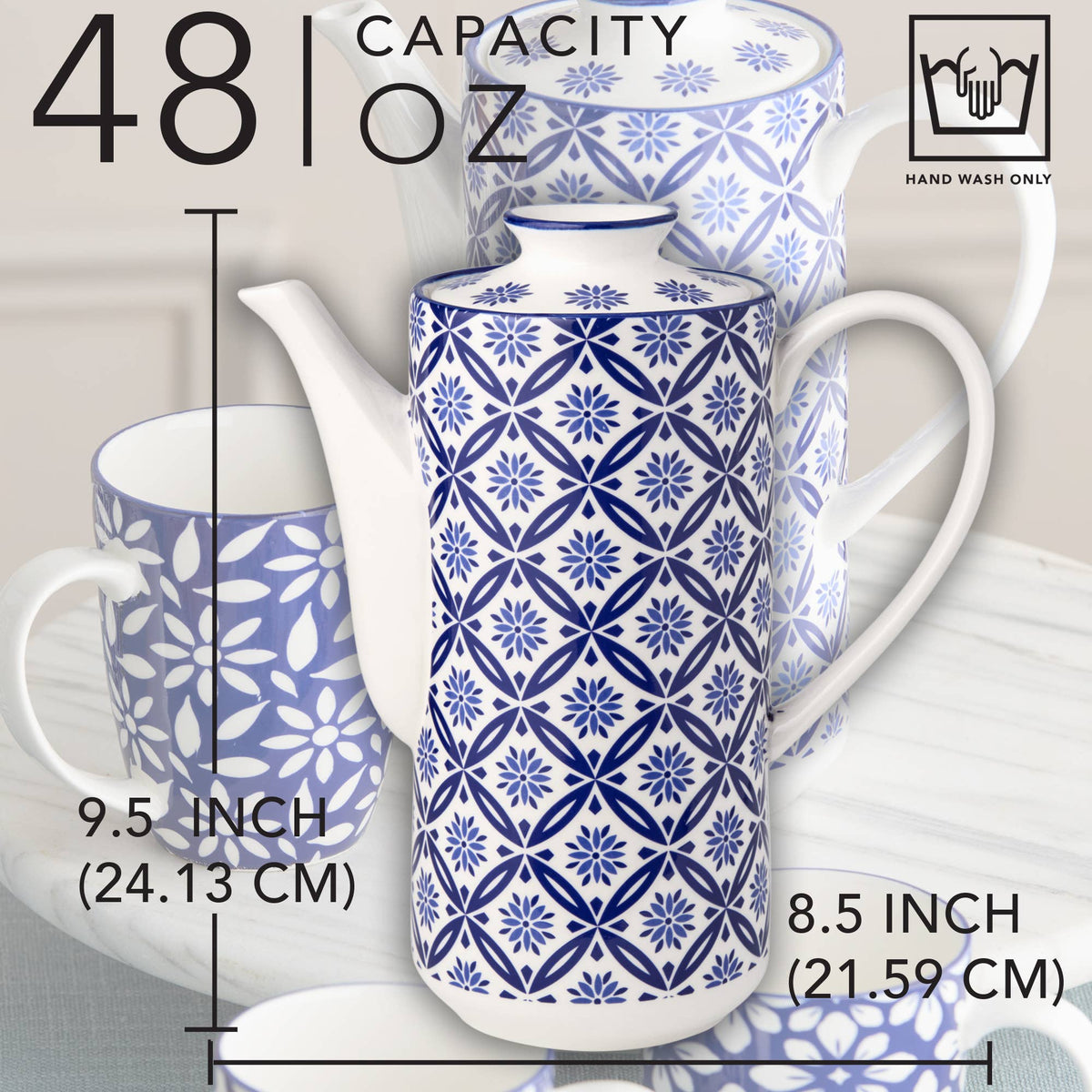 Madison Teapot 8.5 x 4 x 9.5 inches 48 oz