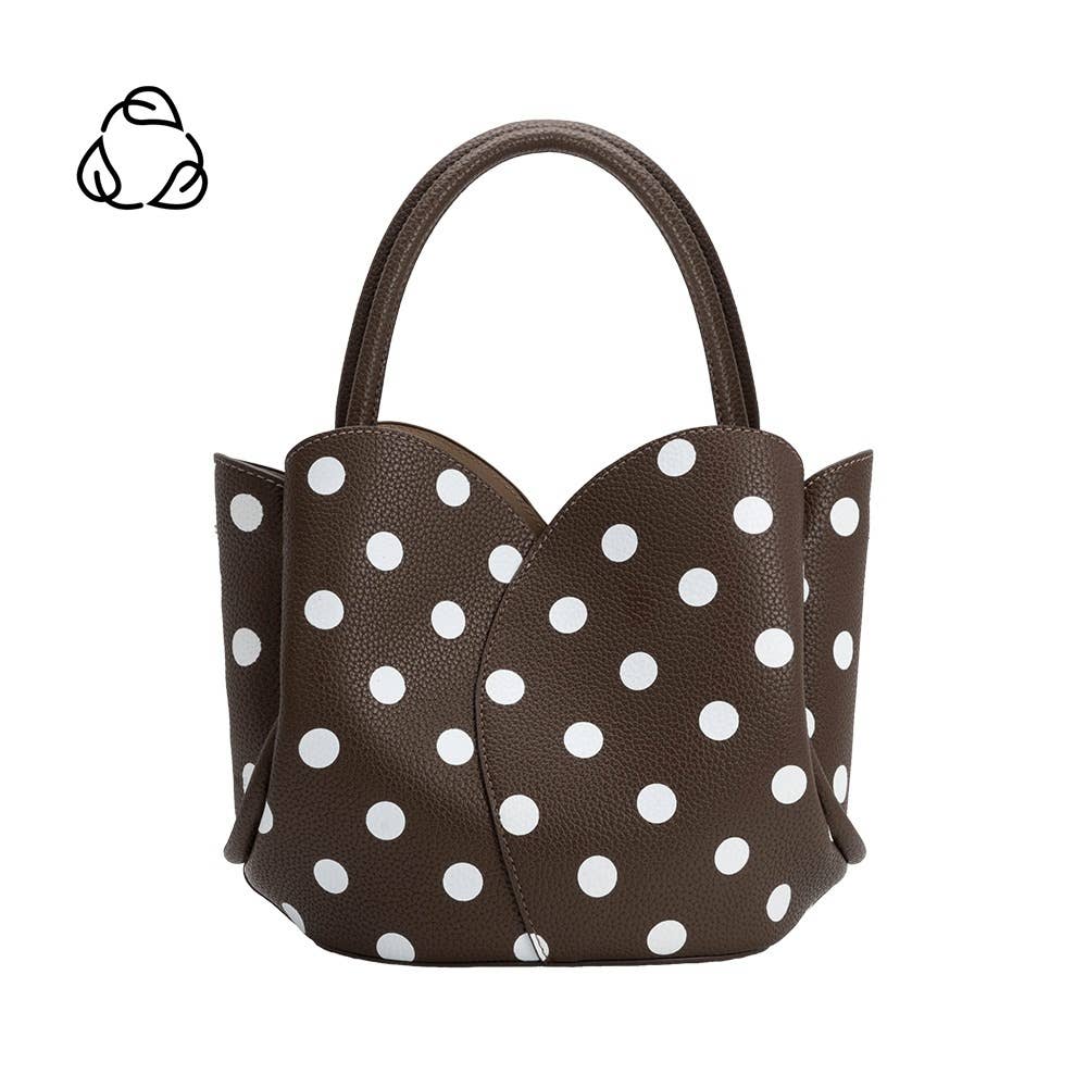 Tulip Chocolate Vegan Polka Dot Top Handle