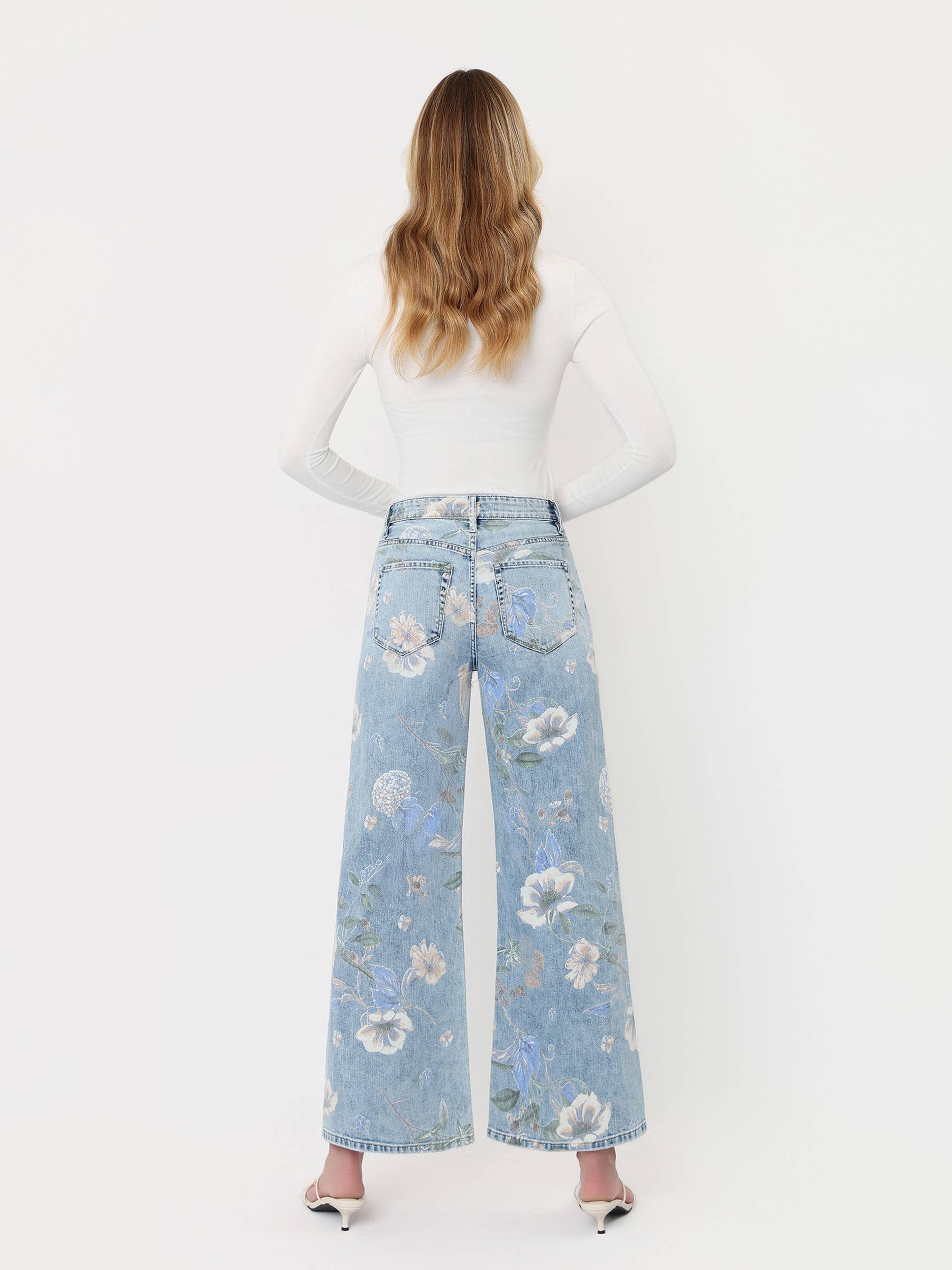 Super High Rise Floral Extreme Vintage Flare
