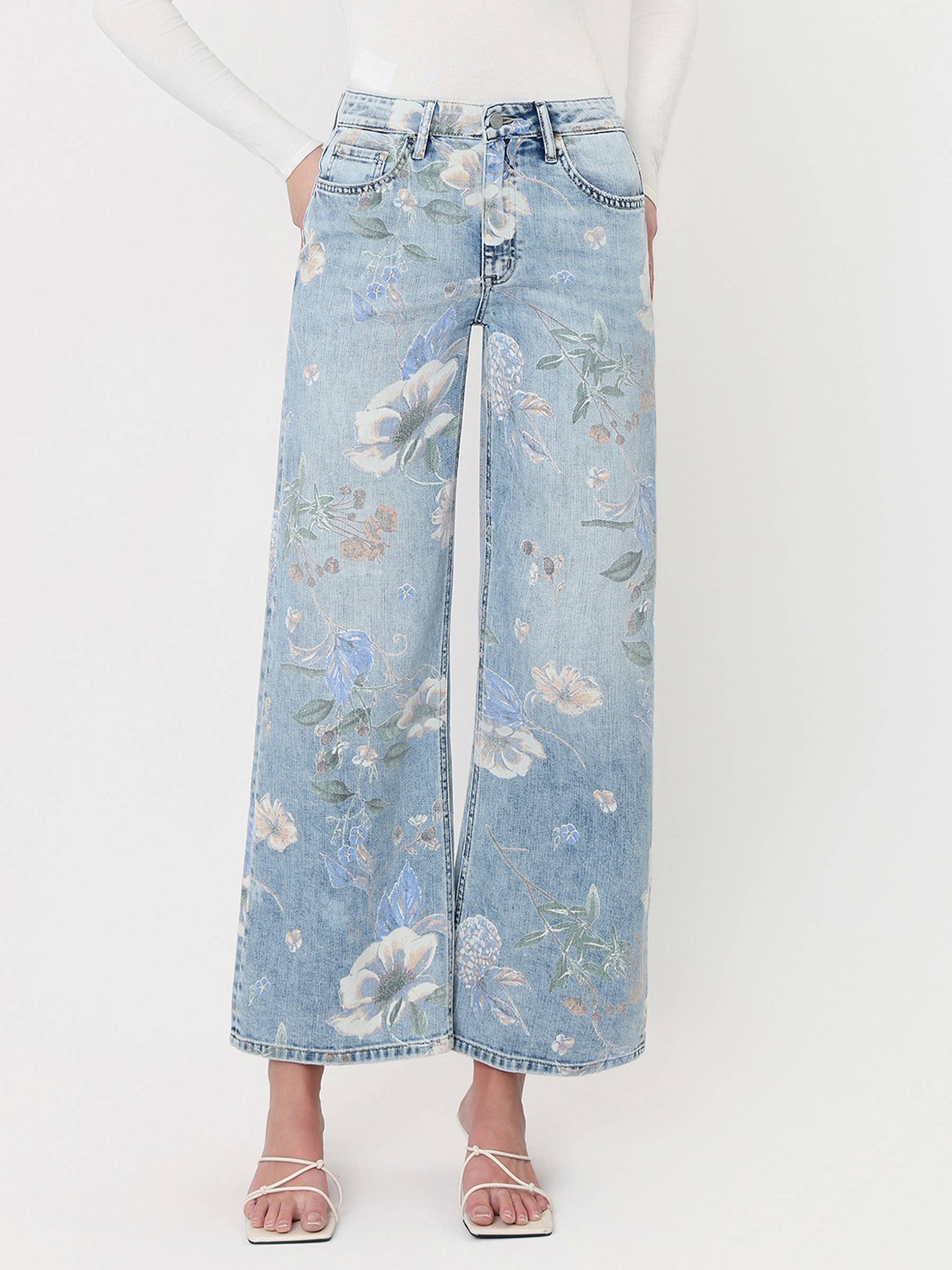 Super High Rise Floral Extreme Vintage Flare