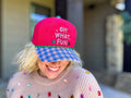 Embroidered Baseball Cap - Holiday - "Oh What Fun" - Red