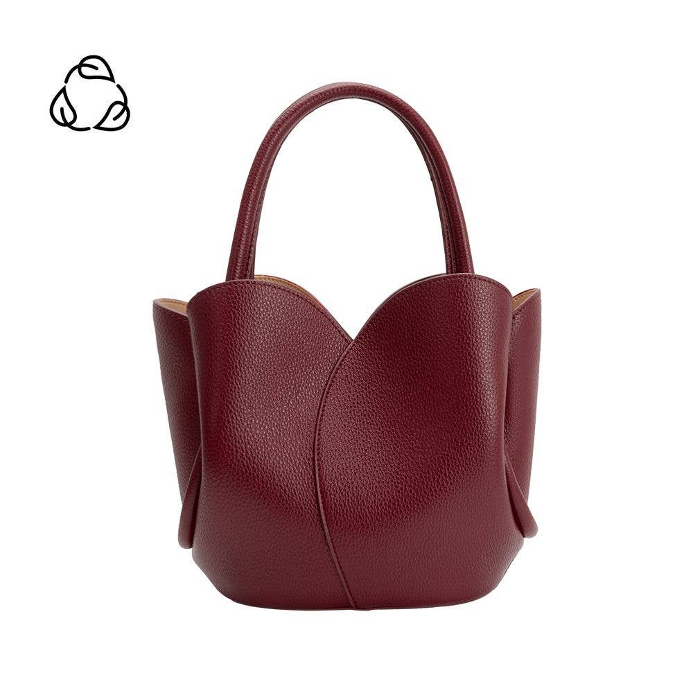 Tulip Burgundy Recycled Vegan Leather Top Handle