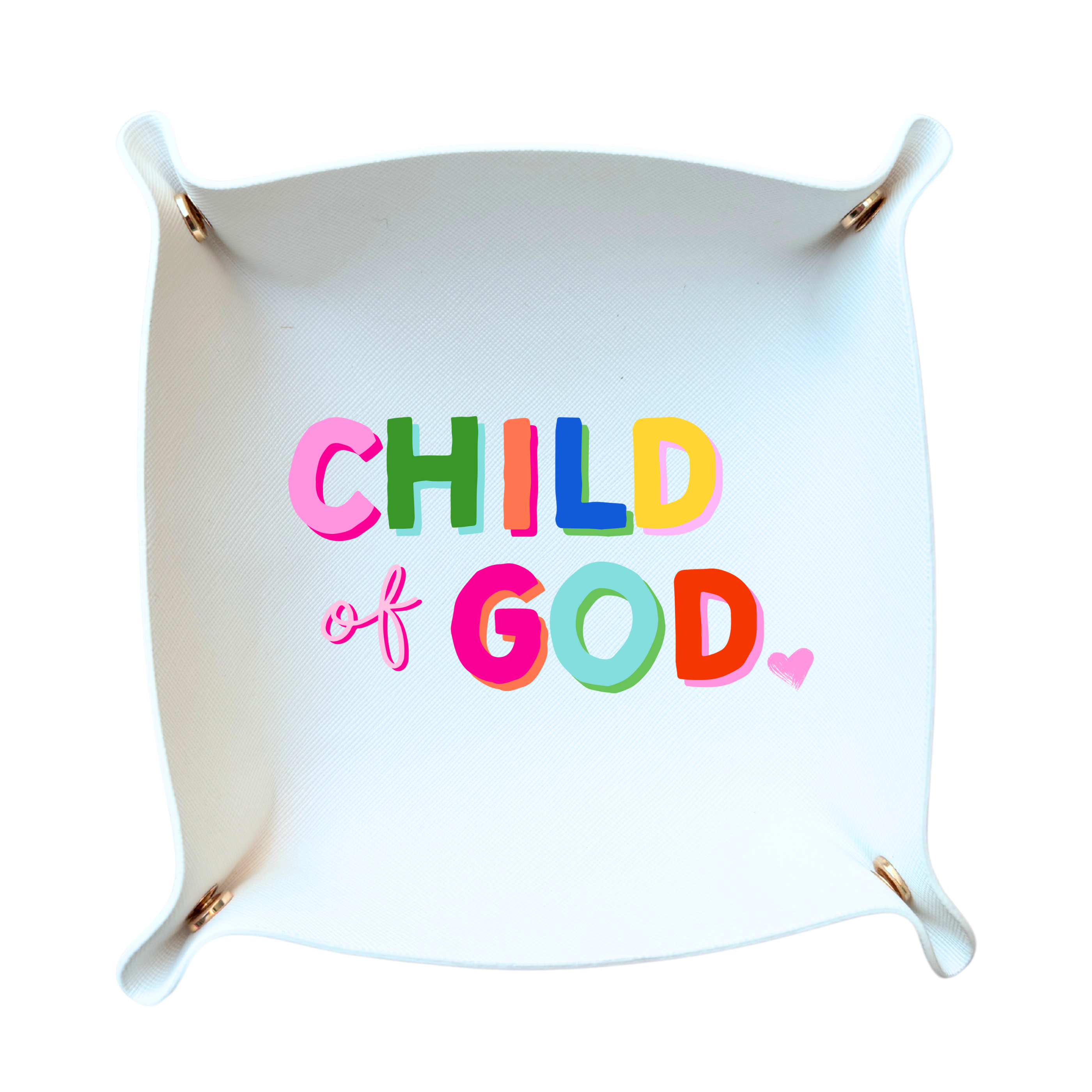 Christian gift tray Child of God trinket tray colorful