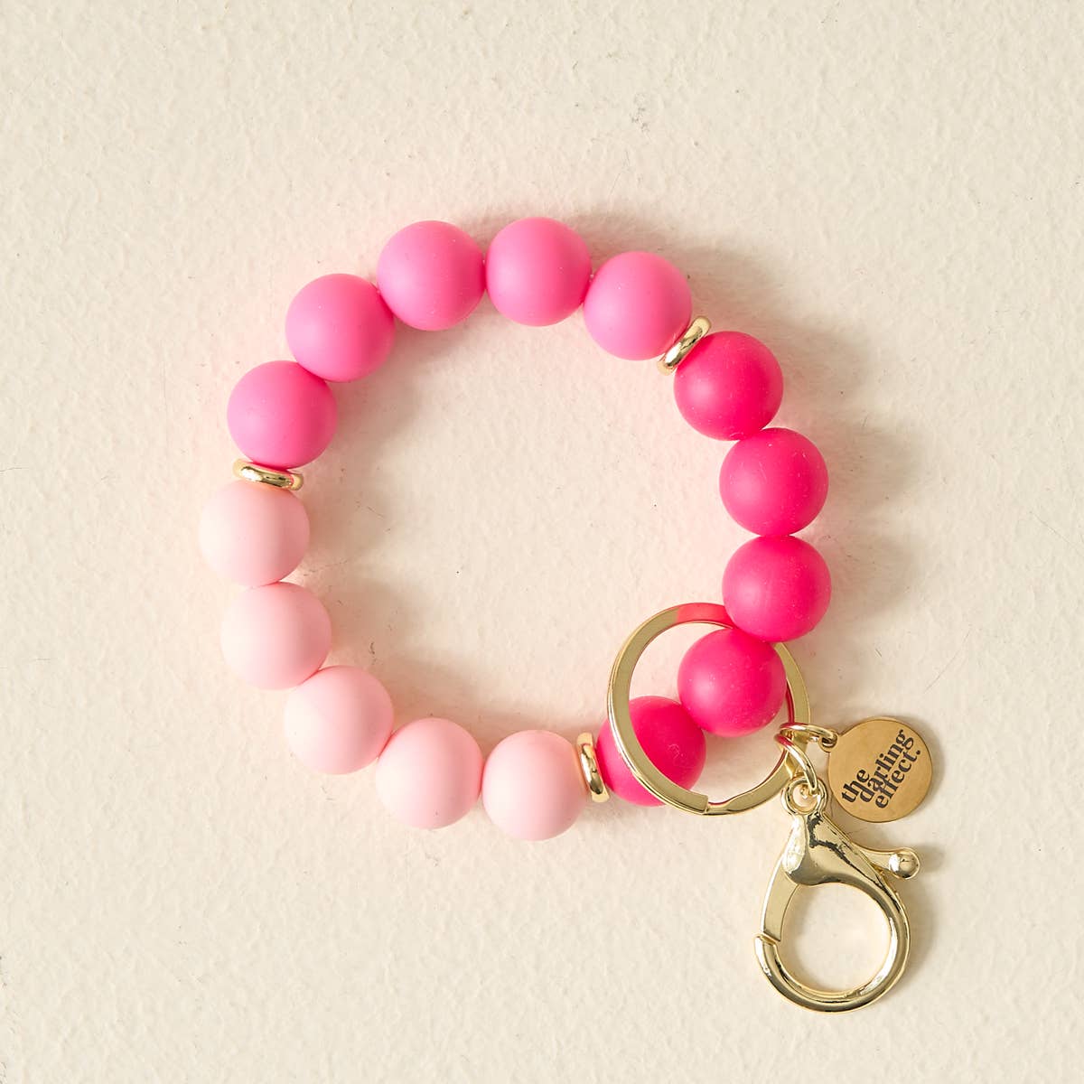 Hands–Free Keychain Wristlet–Tickled Pink