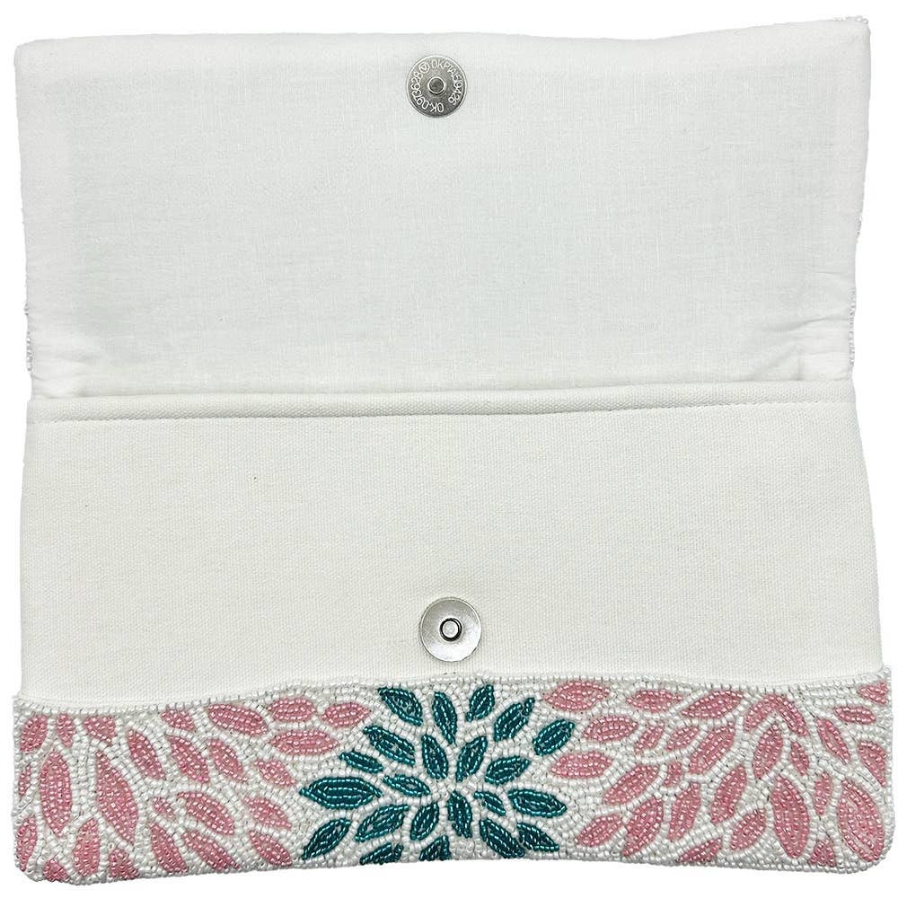 Colorful Floral Beaded Clutch