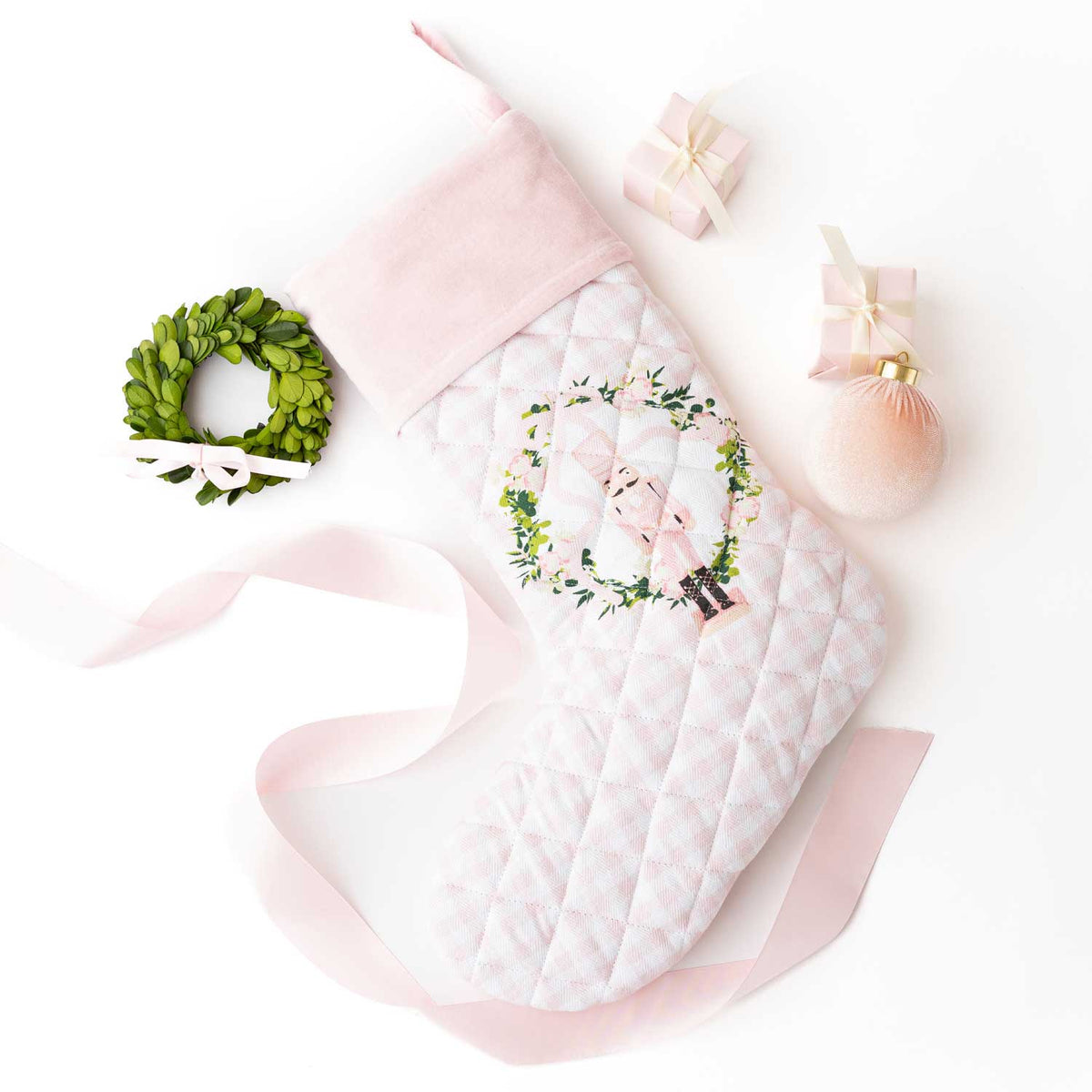 Sugarplum Gingham Quilted Christmas Stocking