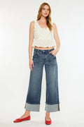 Mid Rise Wide Leg