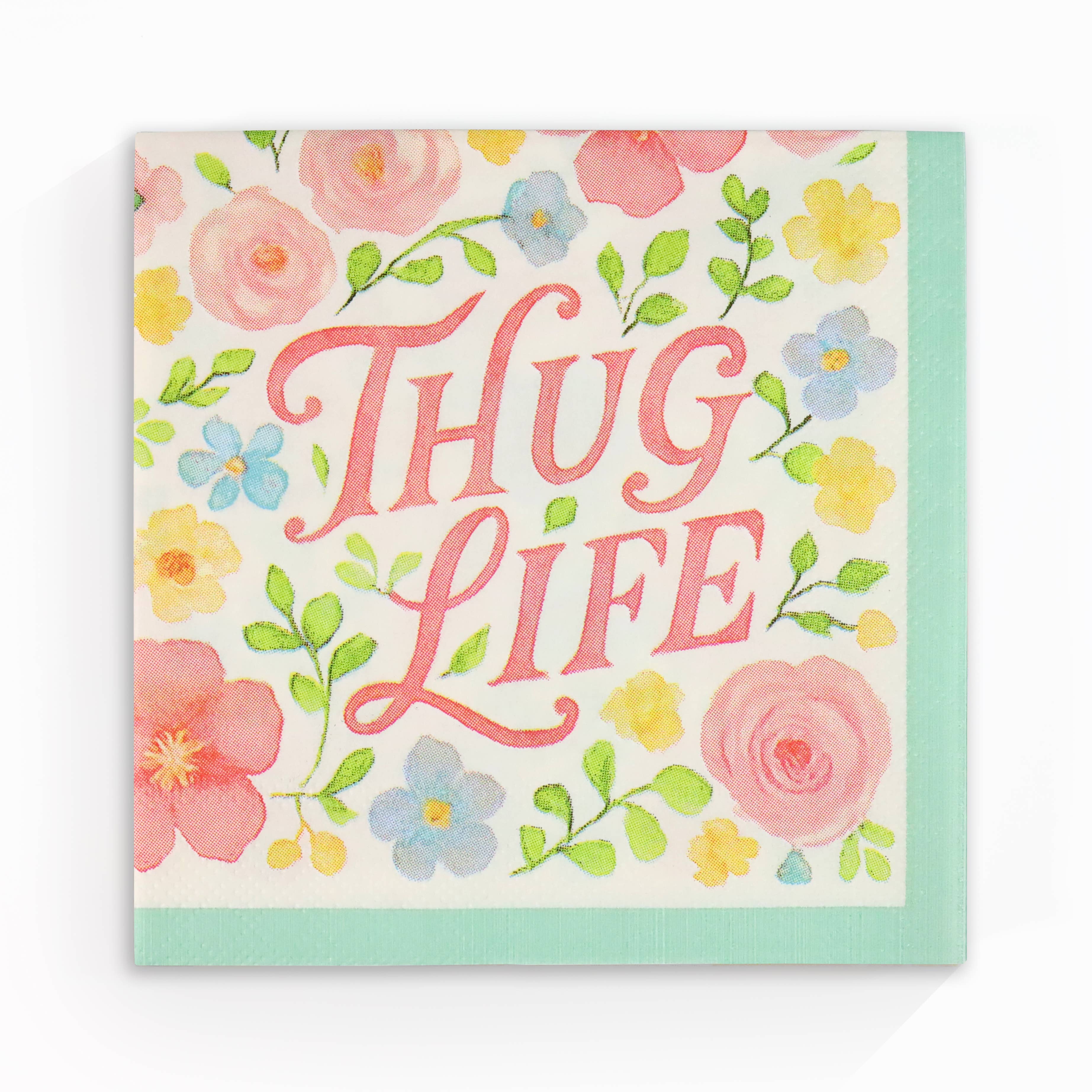 Thug Life - Funny Granny Cocktail Napkins