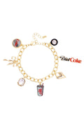 Diet Coke Icons Charm Bracelet in Shiny Gold