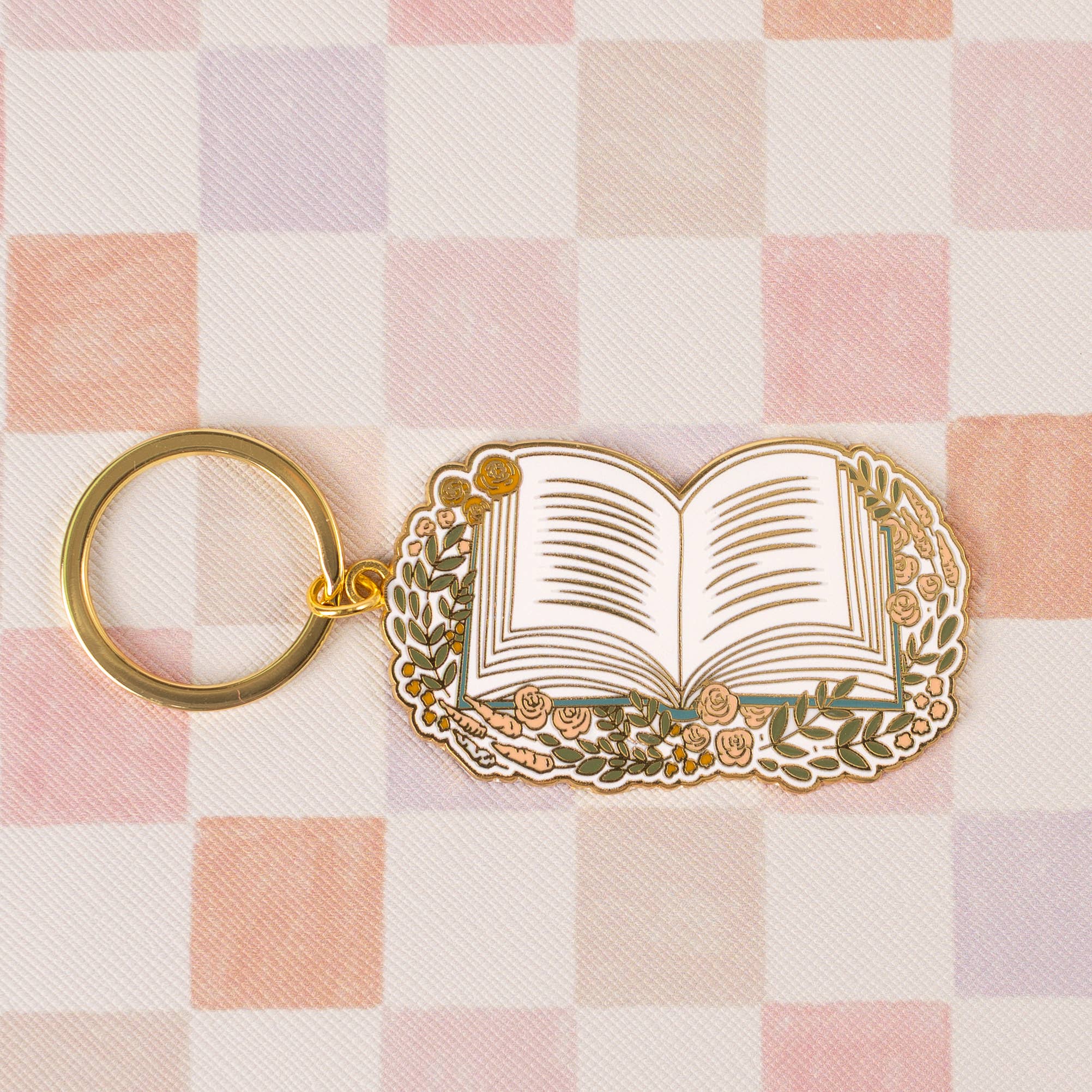 Metal Enamel Keychain - Boot, Book, and Butterfly