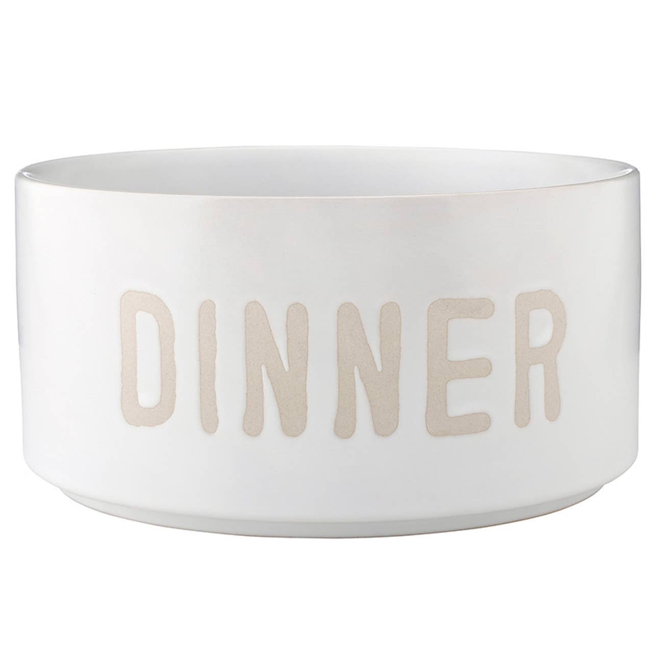 Ceramic Stackable Pet Bowls - Dinner & Drinks - Set of 2