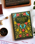 Eudora Welty Inspirational Quote Floral Handmade Notebook