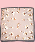 Flower Print Silky Feeling Bandana Scarf