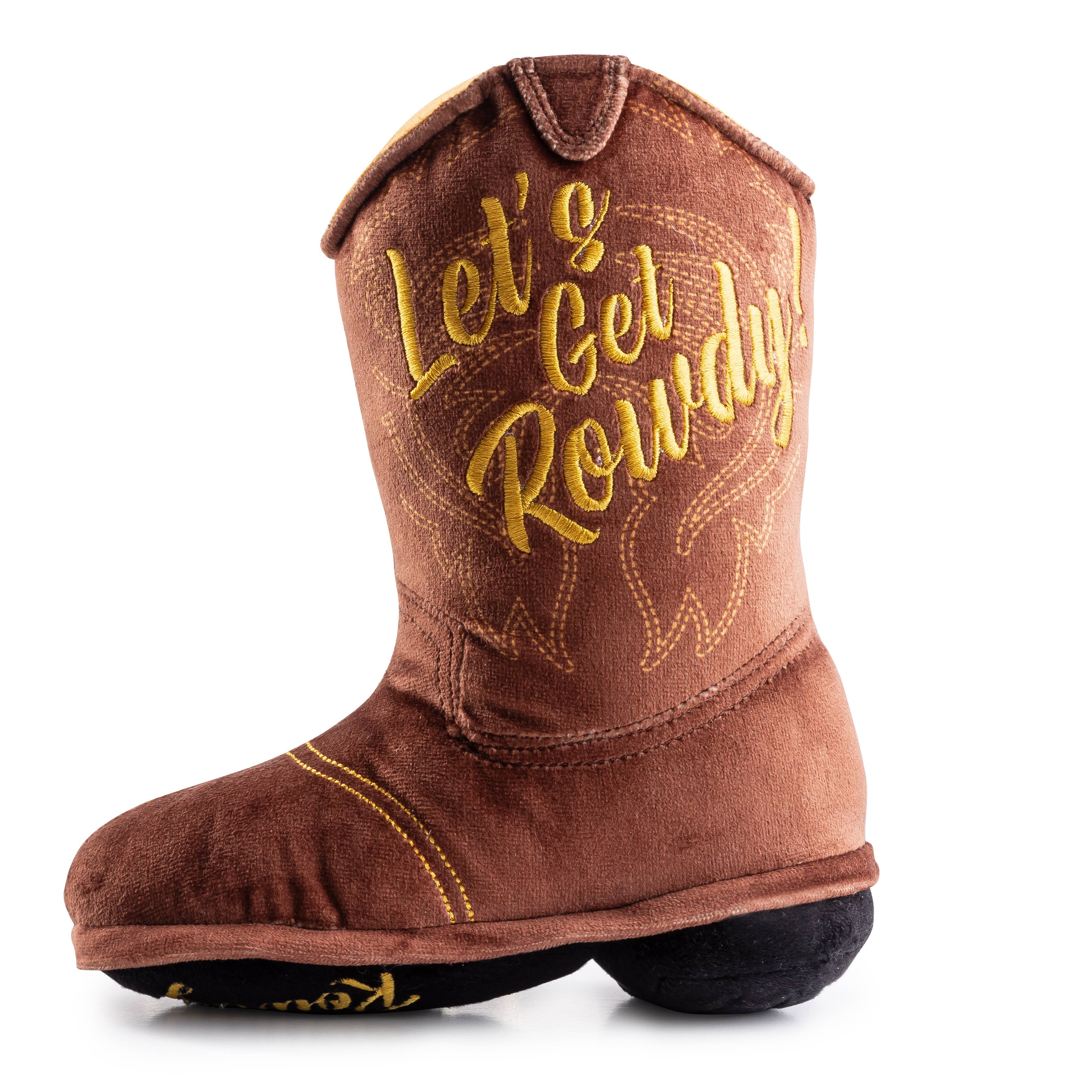 Brown Western Cowboy Boot  | Squeaker Dog Toy