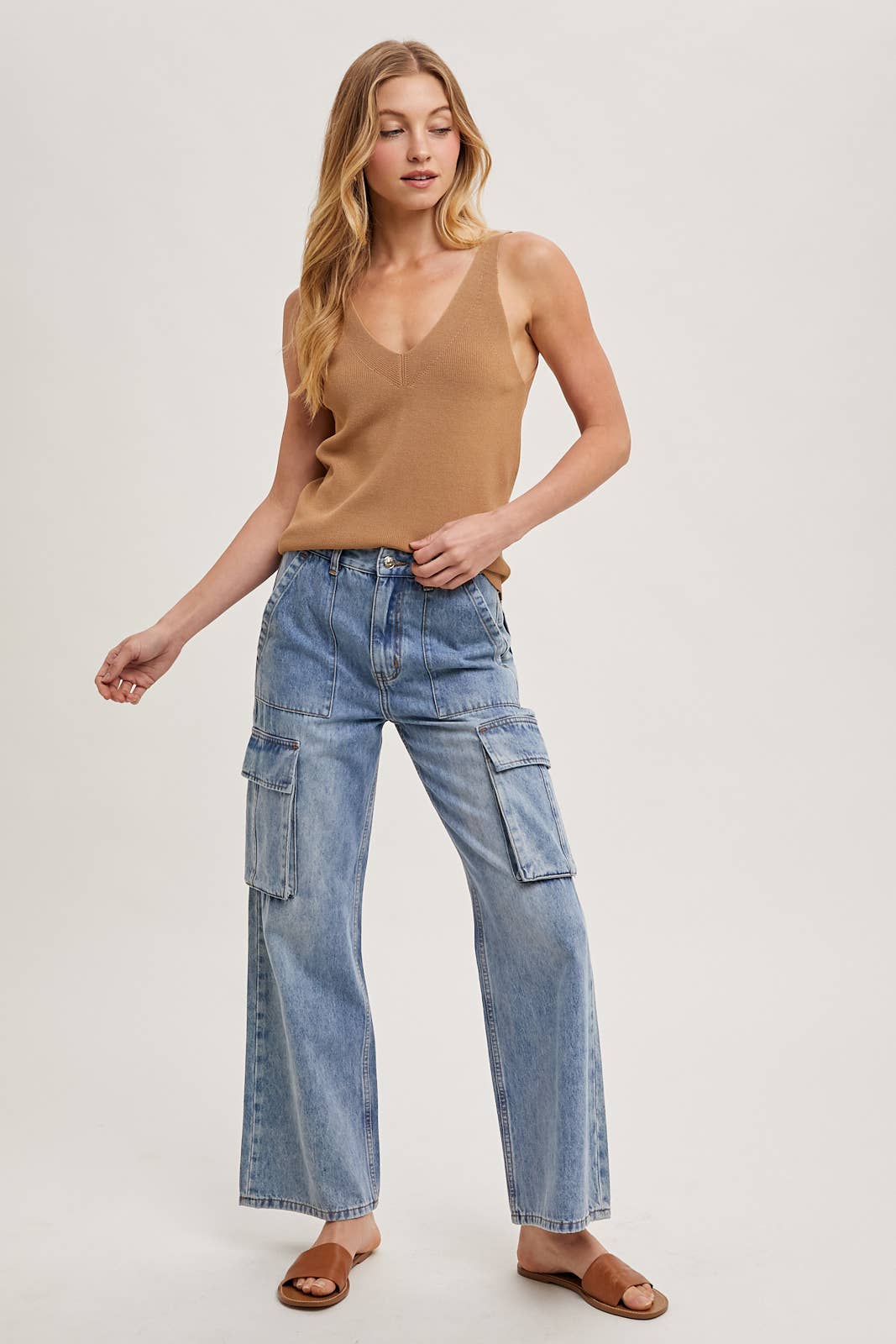 V Neck Essential Knit Tank
